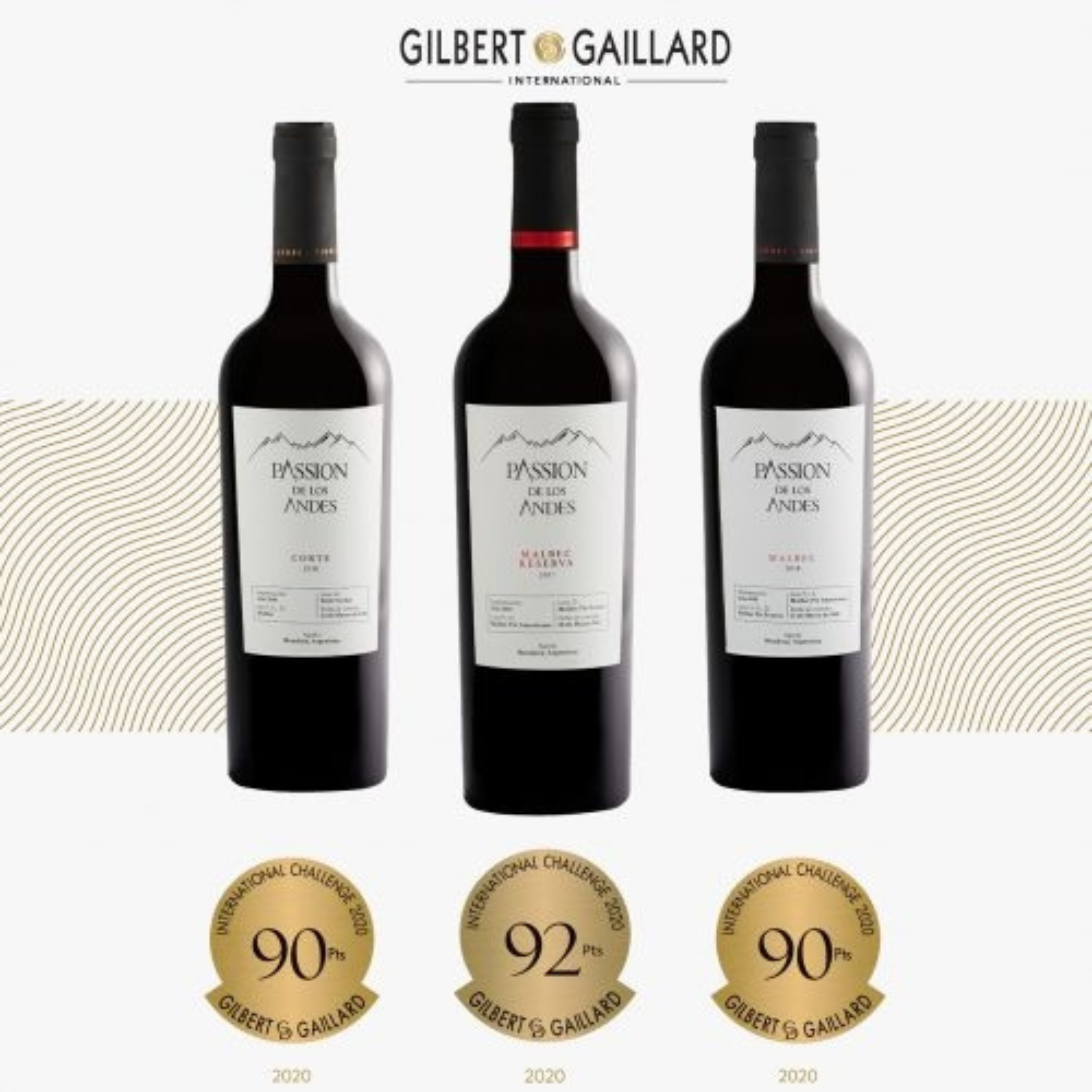 MÉDAILLES D’OR POUR NOTRE MALBEC RESERVA 2017, CORTE 2018 ET MALBEC 2018 !