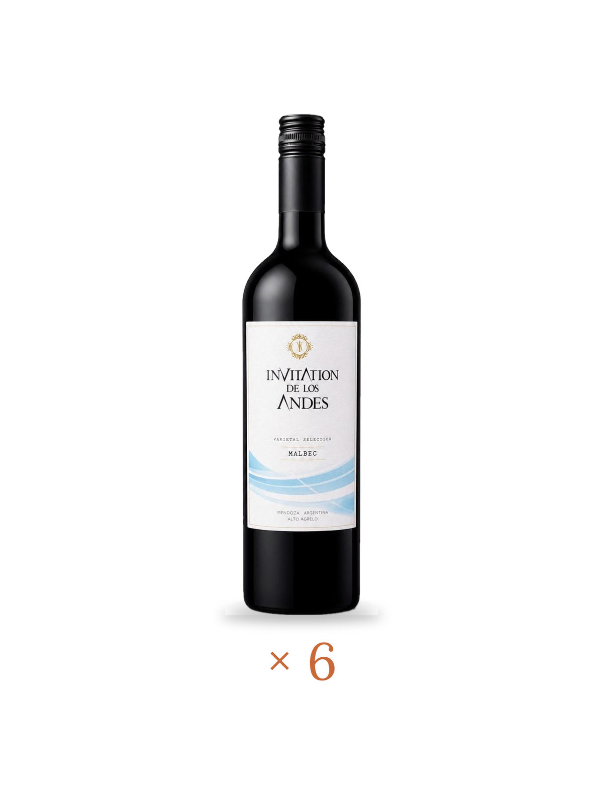 Caisse de 6 bouteilles d'Invitation de los Andes Malbec 2025, Vignes des Andes